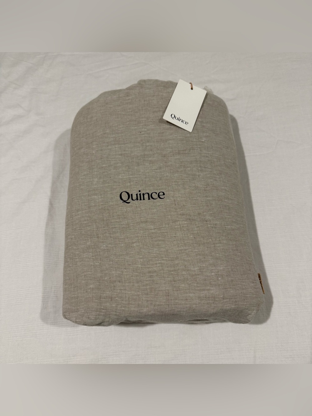 New Quince European Linen Duvet Cover Set King/CalKing - Natural Chambray $214 - Picture 7 of 10